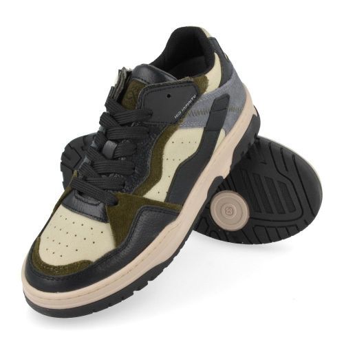 Hip sneakers wit Jongens (wit zwarte sneaker - H1139/E) - Junior Steps