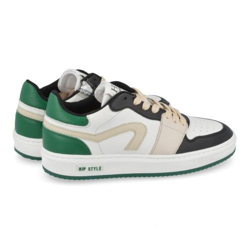 Hip sneakers Zwart  ( - witte sneaker met groen H1015) - Junior Steps