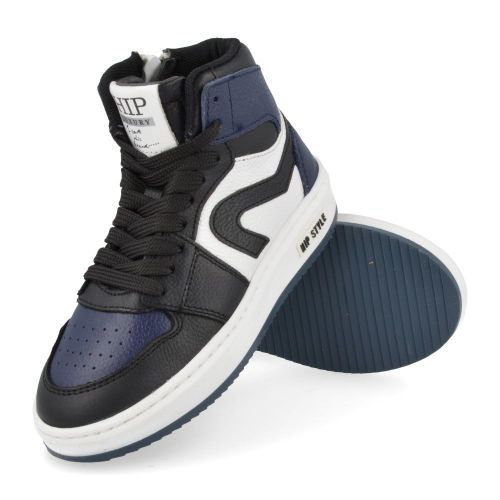 Hip sneakers blauw  ( - zwart blauwe sneakerH1765/B) - Junior Steps