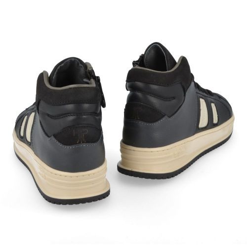 Hip sneakers Zwart Jongens ( - zwart grijze sneaker H1690) - Junior Steps