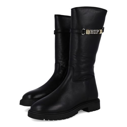 Hip laarzen Zwart Meisjes (zwarte lange laars - H1033) - Junior Steps