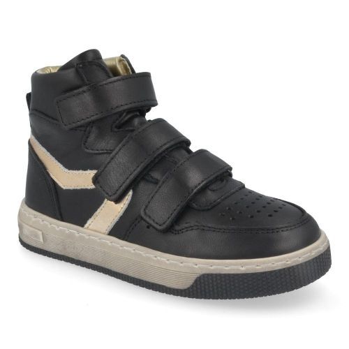 Hip sneakers Zwart Meisjes ( - zwarte sneaker H1302) - Junior Steps