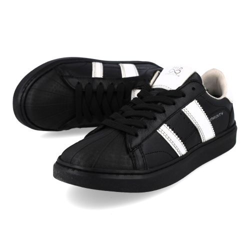 Hip sneakers Zwart  (zwarte sneaker - H1120) - Junior Steps