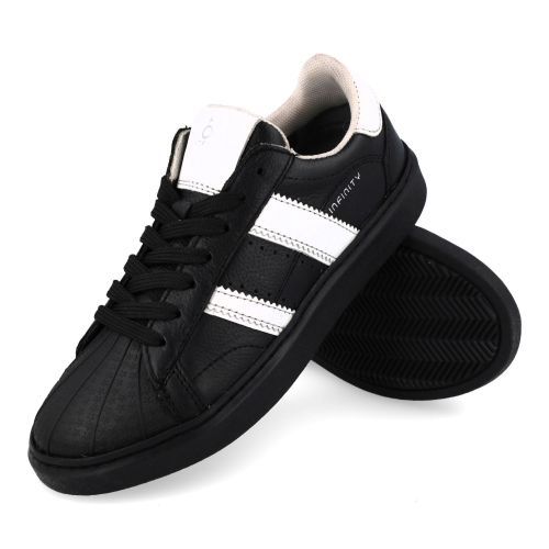 Hip sneakers Zwart  (zwarte sneaker - H1120) - Junior Steps