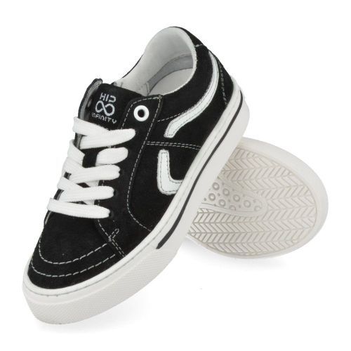 Hip sneakers Zwart  ( - zwarte sneakerH1846) - Junior Steps