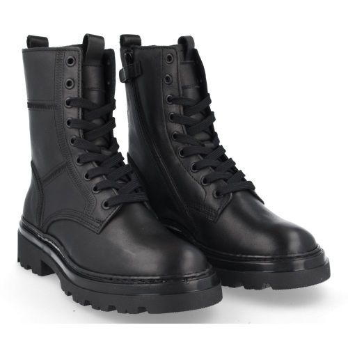 Hip Lace-up boots Black Girls (H1234) - Junior Steps