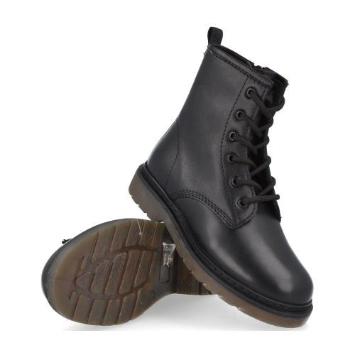 Hip veterboot Zwart Meisjes (zwarte veterbottine - H1141/A) - Junior Steps
