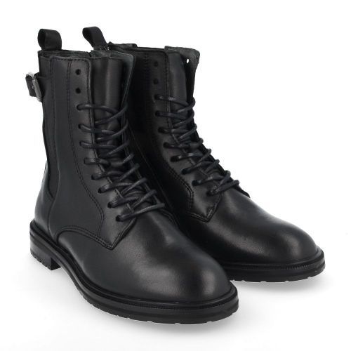 Hip Lace-up boots Black Girls (H1314) - Junior Steps