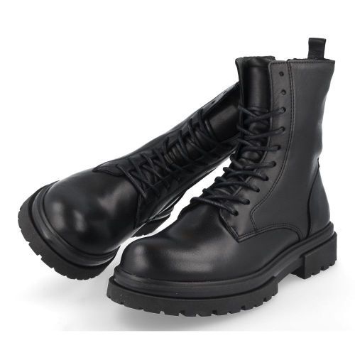 Hip Lace-up boots Black Girls (H1426) - Junior Steps