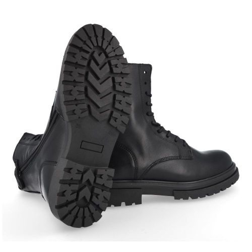 Hip Lace-up boots Black Girls (H1426) - Junior Steps
