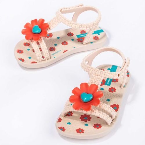 Ipanema slippers beige Meisjes ( - watersandaaltje beige met rode bloem83355 AH424) - Junior Steps