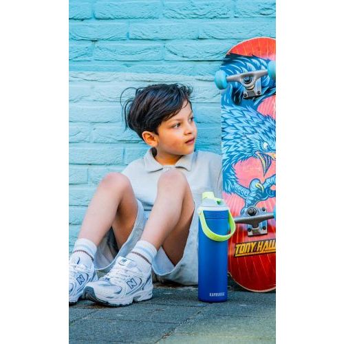 Kambukka drinkfles blauw  (drinkfles dupla Insulated 600ml - 11-10011 electric storm) - Junior Steps