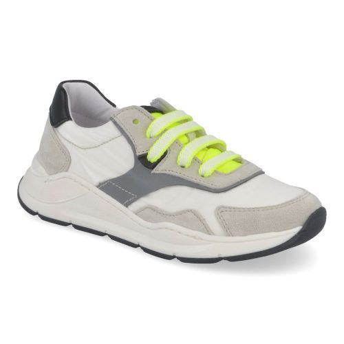 Lepi sneakers wit Jongens ( - witte sneaker met veters6077) - Junior Steps