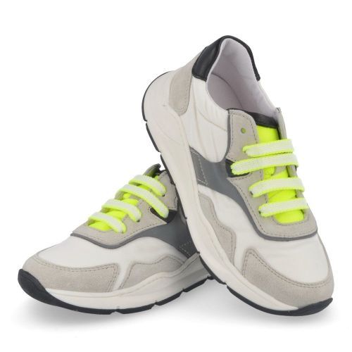 Lepi sneakers wit Jongens ( - witte sneaker met veters6077) - Junior Steps