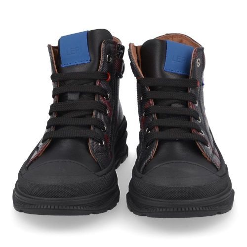 Lepi sneakers Zwart Jongens ( - zwarte sneaker met stootneus6683) - Junior Steps