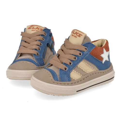 Luca sneakers blauw Jongens ( - blauw beige sneaker met kruipneus2404) - Junior Steps