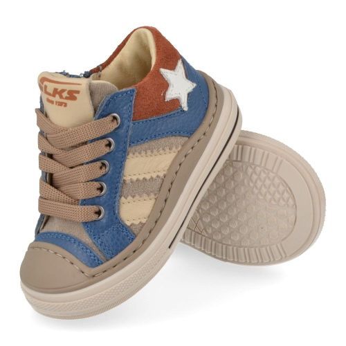 Luca sneakers blauw Jongens ( - blauw beige sneaker met kruipneus2404) - Junior Steps