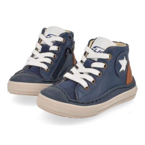 Luca sneakers blauw Jongens ( - blauw sneaker met kruipneus2400) - Junior Steps