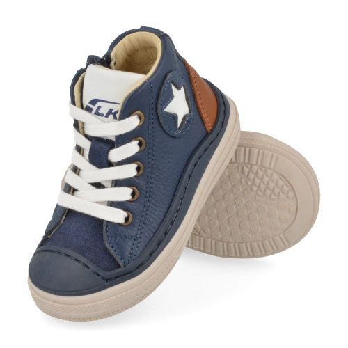 Luca sneakers blauw Jongens ( - blauw sneaker met kruipneus2400) - Junior Steps