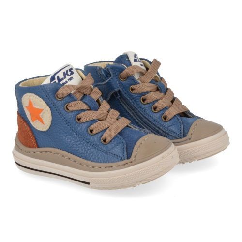 Luca sneakers blauw Jongens ( - blauw sneaker met kruipneus2400) - Junior Steps