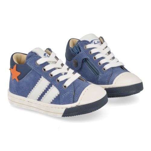 Luca sneakers blauw Jongens ( - blauwe sneaker met kruipneus2401) - Junior Steps