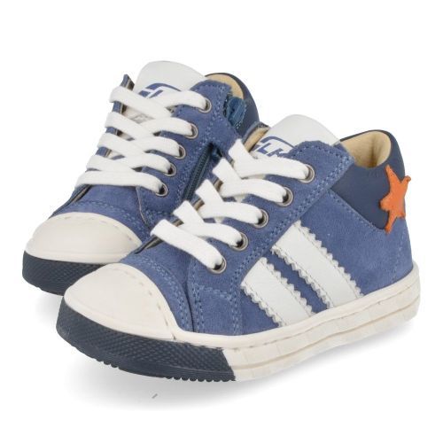 Luca sneakers blauw Jongens ( - blauwe sneaker met kruipneus2401) - Junior Steps