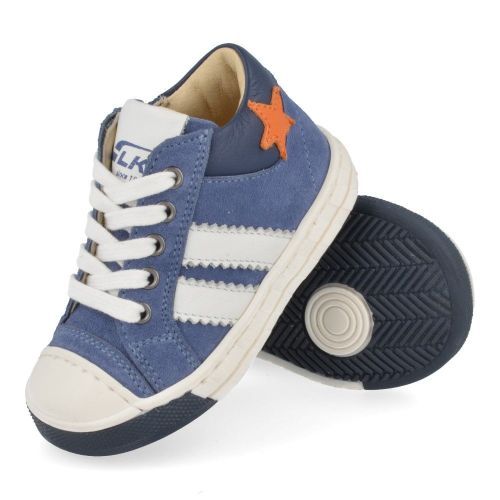 Luca sneakers blauw Jongens ( - blauwe sneaker met kruipneus2401) - Junior Steps