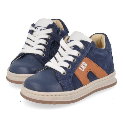 Luca sneakers blauw Jongens ( - blauwe sneaker 2403) - Junior Steps