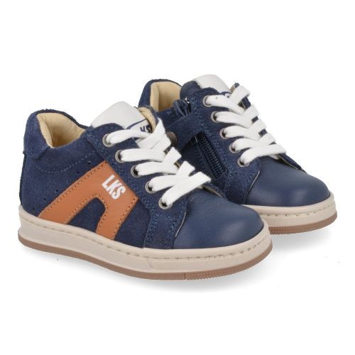 Luca sneakers blauw Jongens ( - blauwe sneaker 2403) - Junior Steps