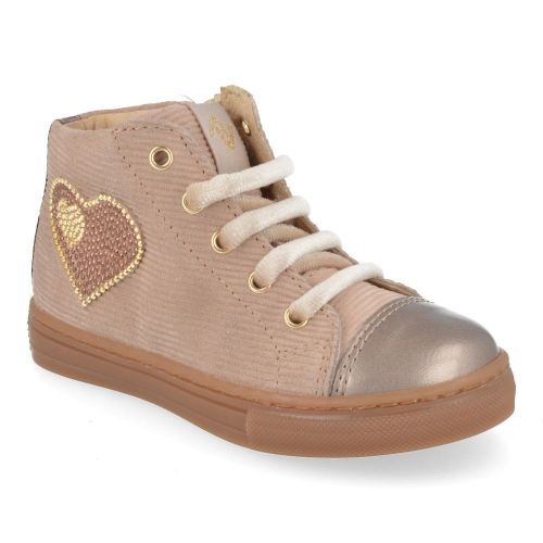 Lunella sneakers beige Meisjes ( - beige sneaker met hartje23768) - Junior Steps