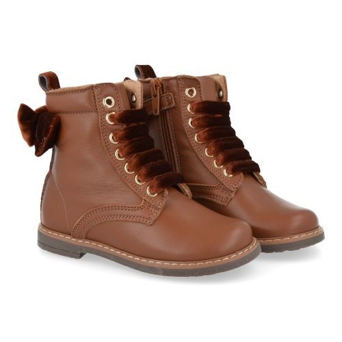 Lunella Bottes à lacets cognac Filles (24430) - Junior Steps