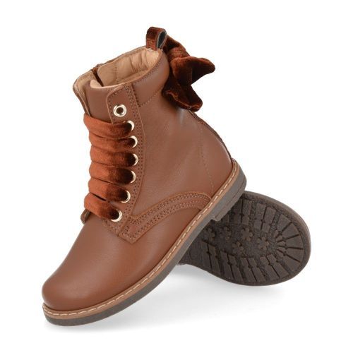 Lunella Bottes à lacets cognac Filles (24430) - Junior Steps