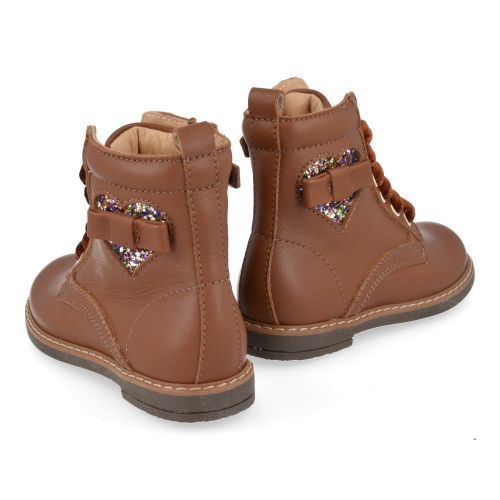 Lunella Bottes à lacets cognac Filles (24435) - Junior Steps