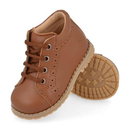 Lunella sneakers cognac  ( - cognac veterschoentje23590) - Junior Steps