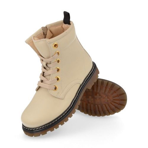 Lunella Lace-up boots ecru Girls (23718) - Junior Steps