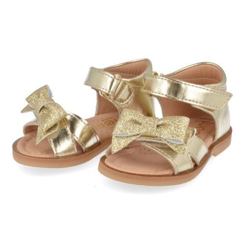 Lunella sandalen GOUD Meisjes ( - gouden sandaaltje met strik24587) - Junior Steps