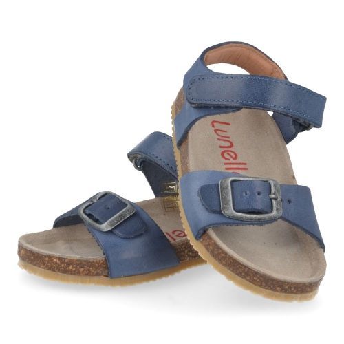 Lunella sandalen blauw Jongens ( - jeansblauwe voetbedsandaal 25800 Jeans) - Junior Steps