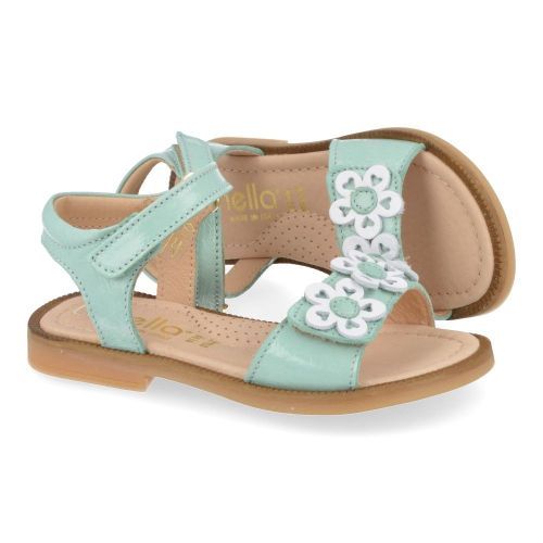 Lunella sandalen mint Meisjes ( - mint groene sandaal met bloemetjes23361) - Junior Steps