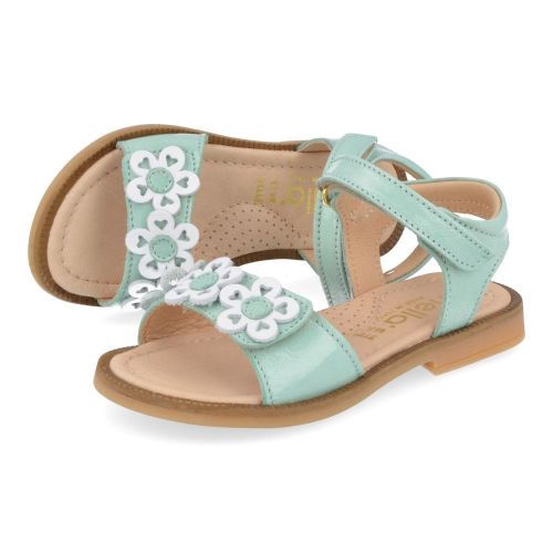 Lunella sandalen mint Meisjes ( - mint groene sandaal met bloemetjes23361) - Junior Steps