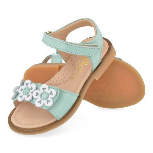 Lunella sandalen mint Meisjes ( - mint groene sandaal met bloemetjes23361) - Junior Steps