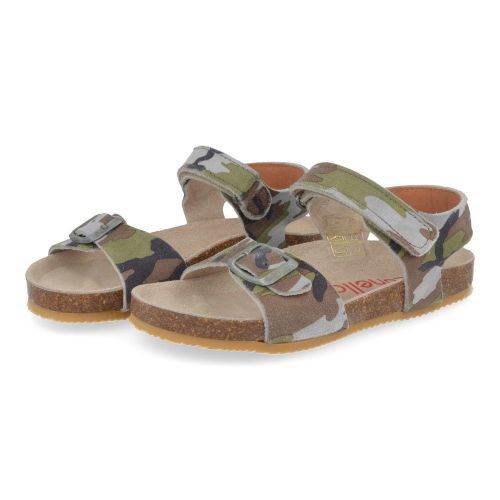 Lunella sandalen kaki Jongens ( - voetbedsandaal met camouflage22902) - Junior Steps