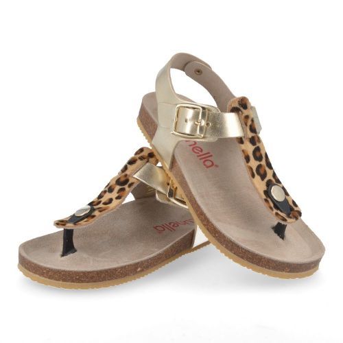 Lunella sandalen GOUD Meisjes ( - voetbedsandaal met leopard22944) - Junior Steps