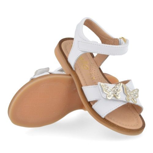 Lunella sandalen wit Meisjes ( - witte sandaal met vlindertjes24783) - Junior Steps