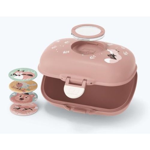 Monbento boterhamdoos roze Meisjes ( - snack box  MB Gram cinnamon fox16014081) - Junior Steps