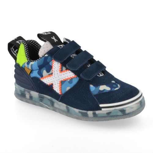 Munich sneakers blauw Jongens ( - blauwe sneaker met camouflage1514287) - Junior Steps