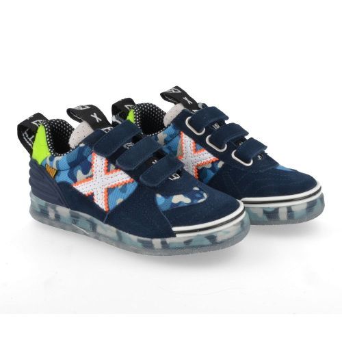 Munich sneakers blauw Jongens ( - blauwe sneaker met camouflage1514287) - Junior Steps