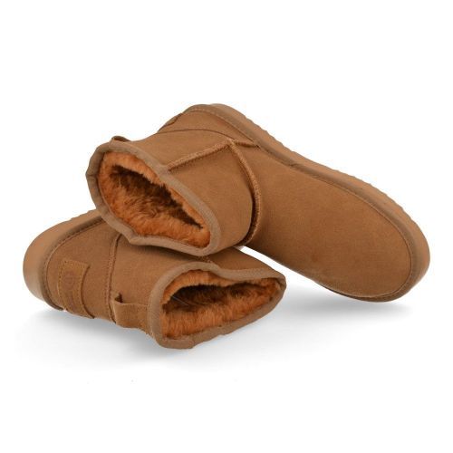 Natural World laarzen kort cognac Meisjes ( - cognac kort laarsje wol gevoerd7301) - Junior Steps