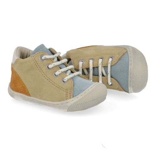 Naturino babyschoenen beige Jongens (babyschoentje combi beige blauw - romy) - Junior Steps
