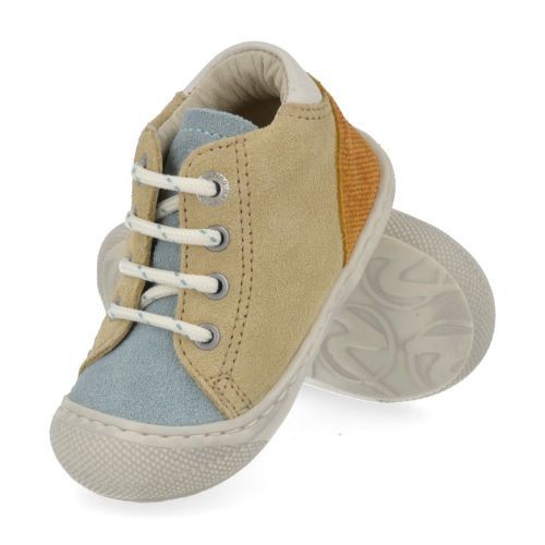 Naturino babyschoenen beige Jongens (babyschoentje combi beige blauw - romy) - Junior Steps