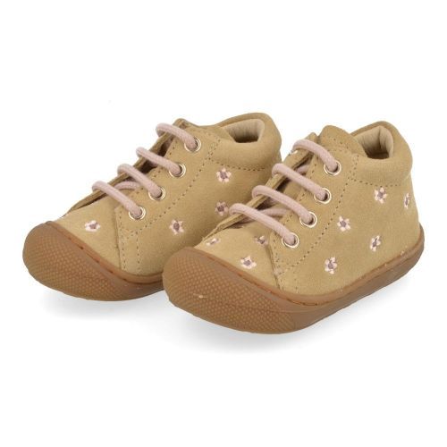 Naturino babyschoenen beige Meisjes (babyschoentje geborduurde bloementjes - cocoon) - Junior Steps